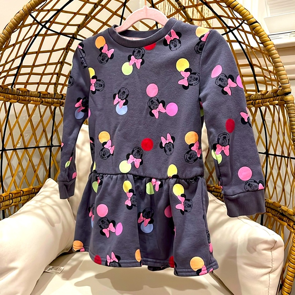 Girls Minnie Mouse Dress- size 3-4